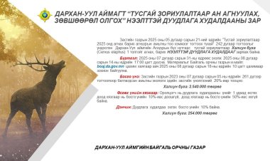 НЭЭЛТТЭЙ ДУУДЛАГА ХУДАЛДАА